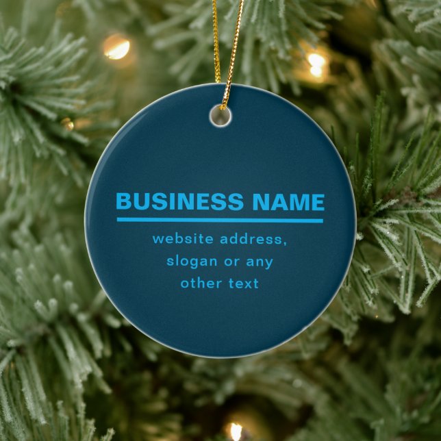 Bold Modern Business Name Template | Blue Ceramic Tree Decoration (Tree)