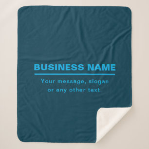 Bold Modern Business Name Template   Blue Sherpa Blanket