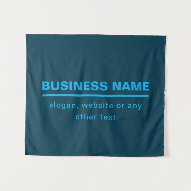 Bold Modern Business Name Template | Blue Tapestry (Front (Horizontal))