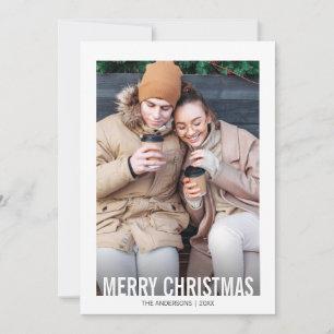 Bold Modern Christmas Holiday Photo Card