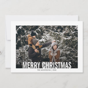 Bold Modern Christmas Holiday Photo Card