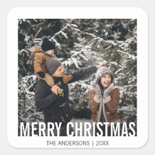 Bold Modern Christmas Holiday Stickers