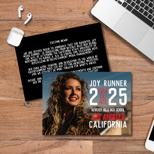 Bold Modern Class of 2025 High School Graduation Announcement