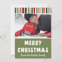 Bold Modern Colourful Merry Christmas, Your Photo