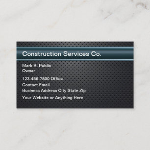 Bold Modern Construction Business Cards