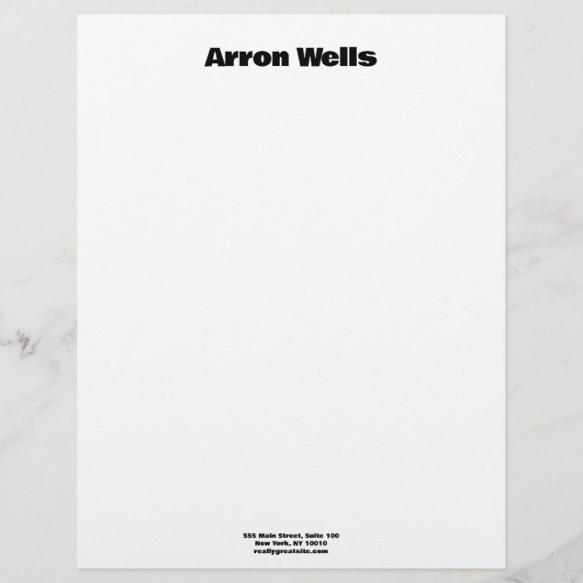 Bold Modern Custom Letterhead (Front)