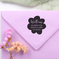Bold Modern Daisy Flower Return Address