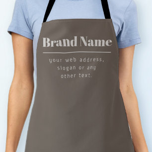 Bold Modern Dark & Light Beige Brand or Business Apron