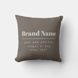 Bold Modern Dark & Light Beige Brand or Business Cushion
