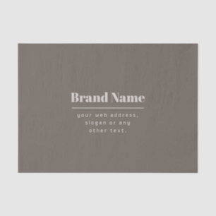 Bold Modern Dark & Light Beige Brand or Business Tissue Paper