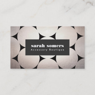 Bold Modern Fashion and Beauty Circle Pattern Business Card