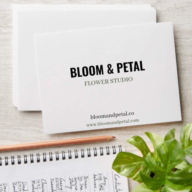Bold Modern Flower Studio Business Envelope (Stacked)