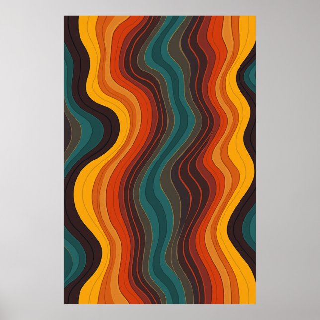 Bold Modern Geometric Abstract Art Poster (Front)