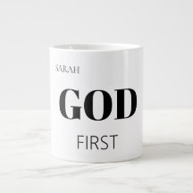 Bold Modern God First Faith Saying Slogan 
