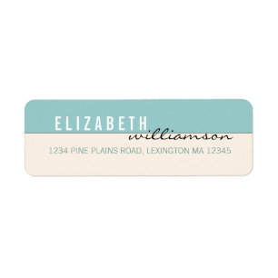 Bold Modern Graphic Block Address Label