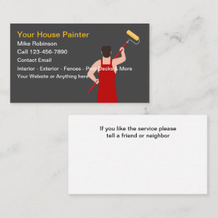Bold Modern House Painter Business Cards