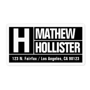 Bold & Modern Large Font   Black & White Return