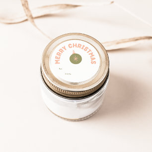 Bold Modern Merry Christmas Gift Classic Round Sticker