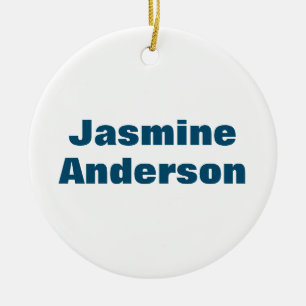 Bold Modern Minimalist Ocean Blue Colour Ceramic Tree Decoration