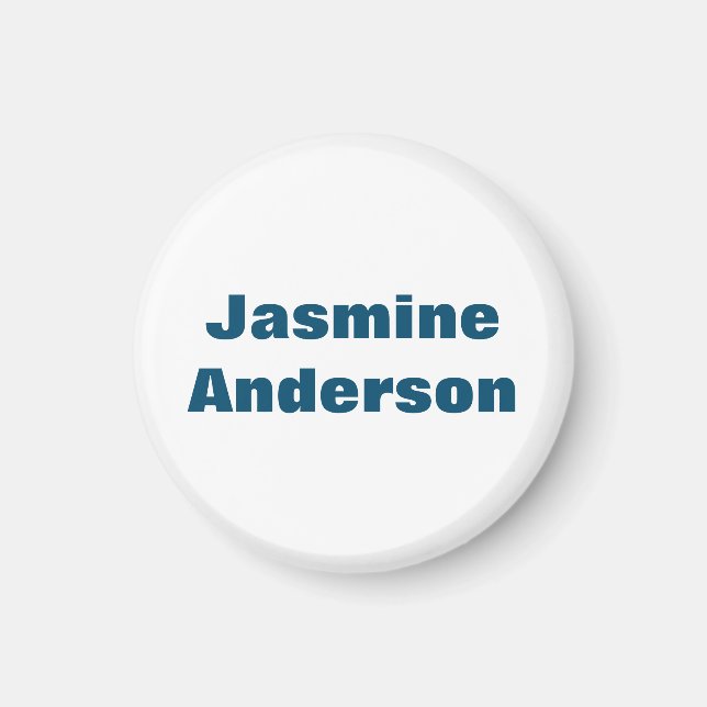 Bold Modern Minimalist Ocean Blue Colour Magnet (Front)