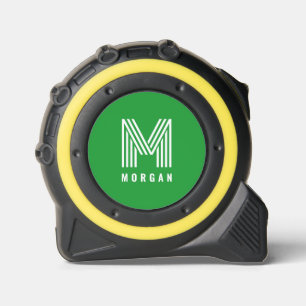 Bold Modern Monogram Name Green 1