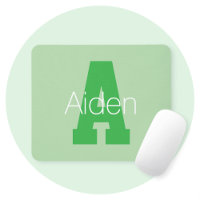 Bold Modern Monogram | Pale & Kelly Green