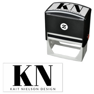 Bold Modern Monogram Professional Business Self-inking Stamp