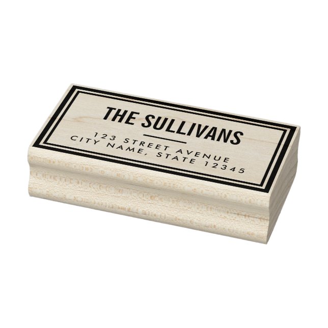 Bold Modern Personalised Wood Stamp (Stamp)