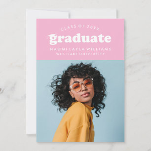 BOLD MODERN RETRO GRADUATE   GRADUATION INVITATION