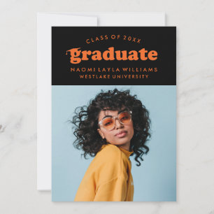 BOLD MODERN RETRO GRADUATE   GRADUATION INVITATION