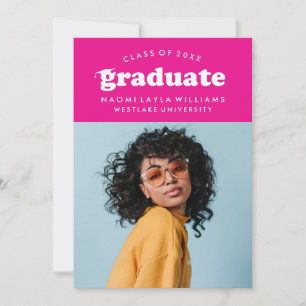 BOLD MODERN RETRO GRADUATE   GRADUATION INVITATION