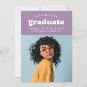 BOLD MODERN RETRO GRADUATE   GRADUATION INVITATION