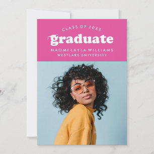 BOLD MODERN RETRO GRADUATE   GRADUATION INVITATION