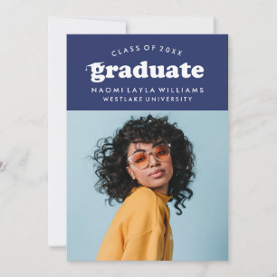 BOLD MODERN RETRO GRADUATE   GRADUATION INVITATION