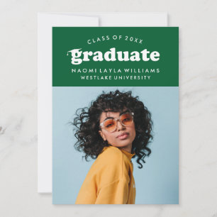BOLD MODERN RETRO GRADUATE   GRADUATION INVITATION