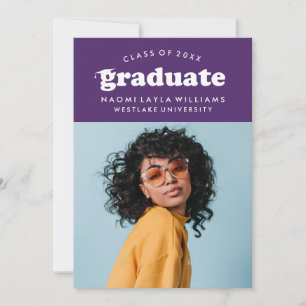 BOLD MODERN RETRO GRADUATE   GRADUATION INVITATION