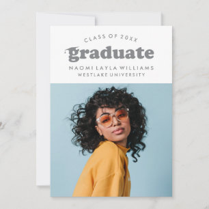 BOLD MODERN RETRO GRADUATE   GRADUATION INVITATION
