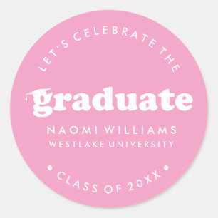 BOLD MODERN RETRO GRADUATE   GRADUATION STICKER