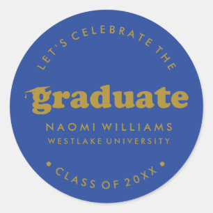 BOLD MODERN RETRO GRADUATE   GRADUATION STICKER