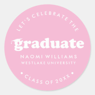 BOLD MODERN RETRO GRADUATE   GRADUATION STICKER