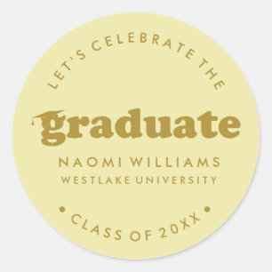 BOLD MODERN RETRO GRADUATE   GRADUATION STICKER