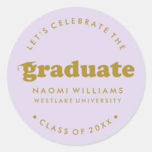 BOLD MODERN RETRO GRADUATE   GRADUATION STICKER