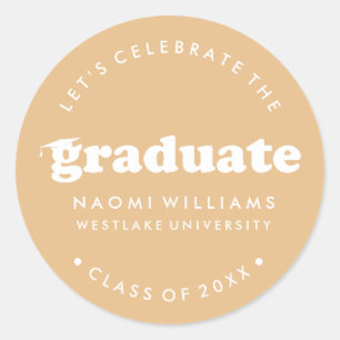 BOLD MODERN RETRO GRADUATE   GRADUATION STICKER