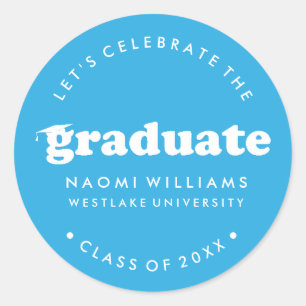 BOLD MODERN RETRO GRADUATE   GRADUATION STICKER