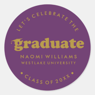 BOLD MODERN RETRO GRADUATE   GRADUATION STICKER