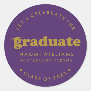 BOLD MODERN RETRO GRADUATE   GRADUATION STICKER
