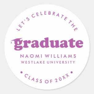 BOLD MODERN RETRO GRADUATE   GRADUATION STICKER