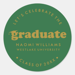 BOLD MODERN RETRO GRADUATE   GRADUATION STICKER
