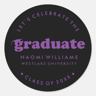 BOLD MODERN RETRO GRADUATE   GRADUATION STICKER