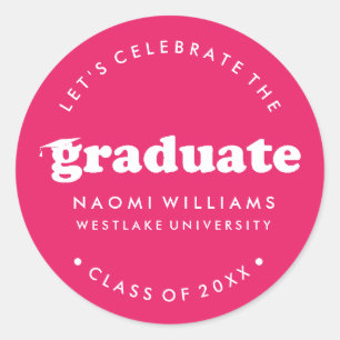 BOLD MODERN RETRO GRADUATE   GRADUATION STICKER